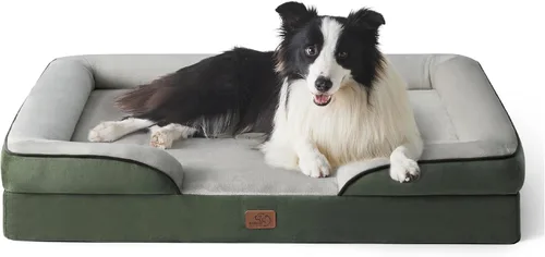Vista 59 de Bedsure Cama ortopédica para perros de tamaño mediano – Cama lavable para perros medianos y gatos, impermeable, cómodo sofá para mascotas con funda
