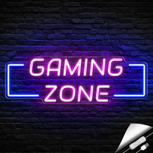 Vista 16 de Señal de Neón de Juego de Kavaas, Señal de Neón de Controlador para Decoración de Sala de Juegos - Señal de Neón de Juego para Decoración