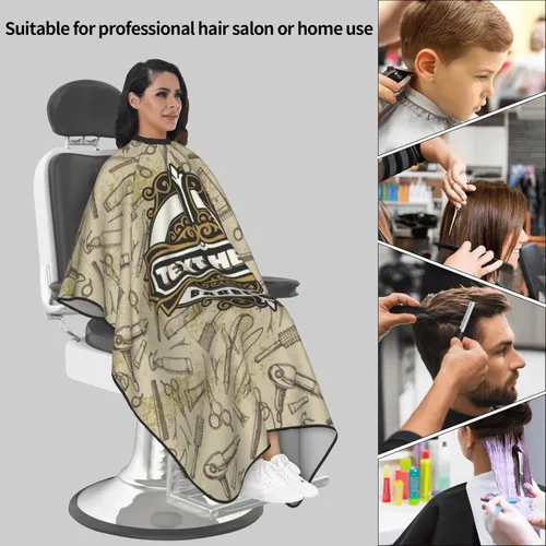 Vista 7 de Capa de peluquero personalizada, capa de corte de cabello con texto personalizado para hombres, kit de corte de pelo personalizado, delantal
