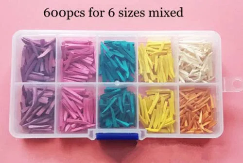 Vista 6 de 600pcs/Box Mixto Dental Fijación Madera Cuñas de Madera para Restauración Dental para Matrices