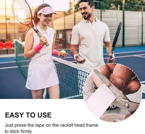 Vista 3 de Cinta de raqueta, protector de raqueta de tenis de material PU, cinta antideslizante para raquetas de tenis, protector de raqueta ligero, cinta