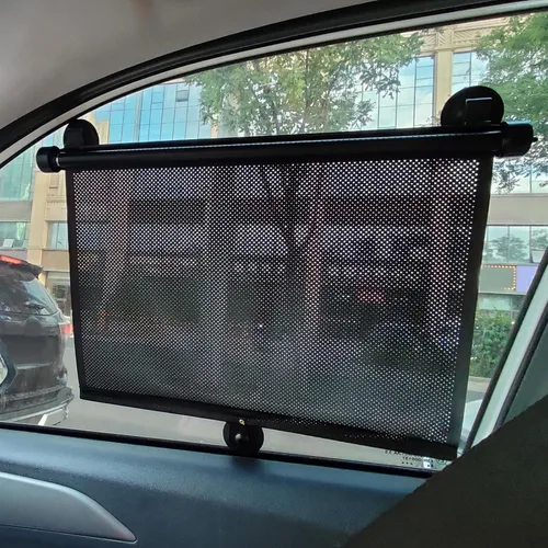 Vista 7 de Vrasly Paquete de 2 parasoles enrollables para ventana lateral de automóvil, parasol retráctil para ventana de automóvil para protección UV