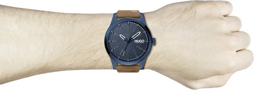 Vista 5 de HUGO #Invent Men's Quartz Stainless Steel Watch with Leather Strap