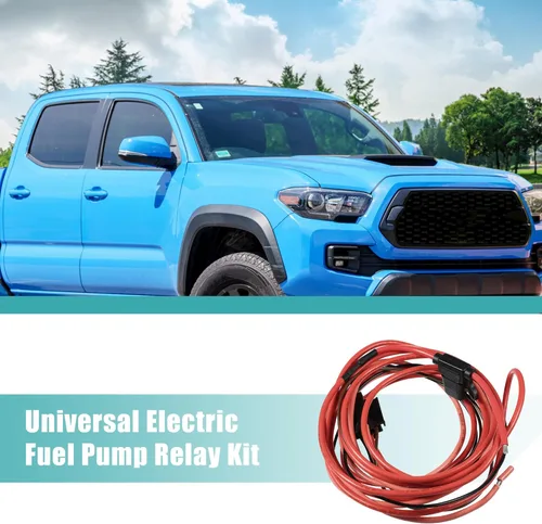 Vista 2 de X AUTOHAUX Kit de relé de bomba de combustible eléctrica universal para sistema de 12 V CC 4 pines 12 V 40 amperios relé 30 amperios disyuntor 80