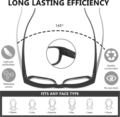 Vista 5 de Yogo Vision Fit Over Blue Light Blocking Glasses and Computer Eyewear Wear Over Your Eyeglasses and Readers