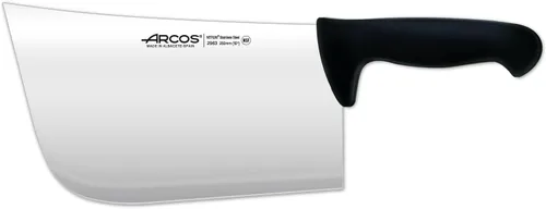 Vista 19 de Arcos Cuchillo de carnicero de acero inoxidable nitrum de 7 pulgadas y hoja de 7.480 in. Cuchillo de carnicero profesional. Mango ergonómico de Negro