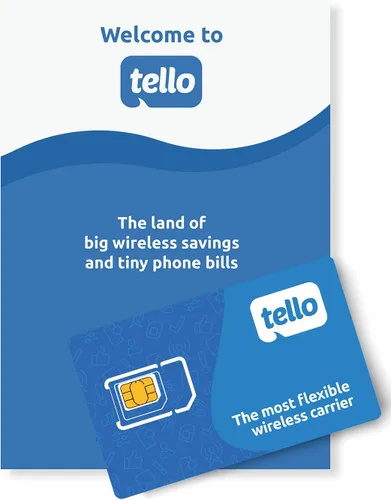 Vista 5 de Tello Mobile - US Prepaid SIM Card (3 in 1) Bring Your Own Phone Kit Phone Plans Starting at $5/mo up to $25/mo Nation-Wide 4G LTE/5G Coverage