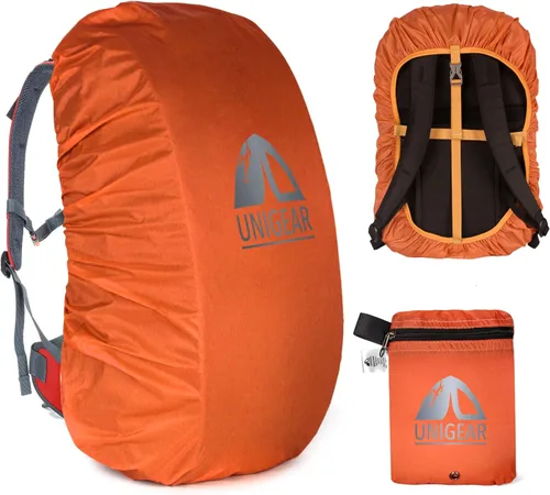 Vista 8 de Cubierta para mochila Unigear a prueba de lluvia Impermeable con clasificación de 5000mm Ultraportátil y duradera con 2 correas de hebilla
