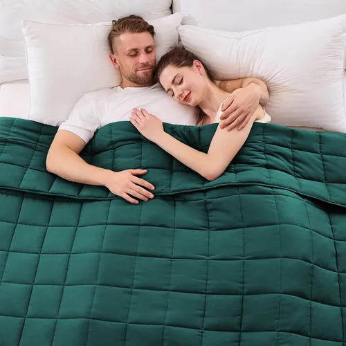 Vista 24 de yescool - Manta con peso, 7 libras, fresca, transpirable, con cuentas de cristal prémium, lavable a máquina, para dormir, 60-90 libras, 41 x 60 Gris