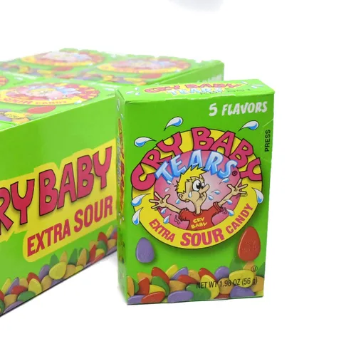 Vista 4 de Cry Baby Tears Extra Sour Candy, cinco sabores, cajas de 1.98 onzas (paquete de 24)