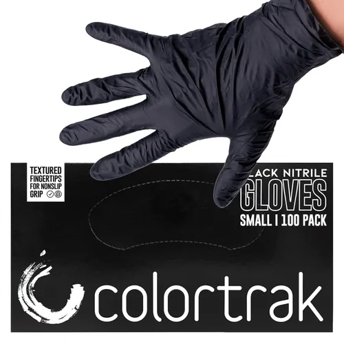 Vista 9 de Colortrak Luminous Collection - Guantes desechables de nitrilo, sin látex, sin polvo, para procesamiento químico y servicios de salón, 100