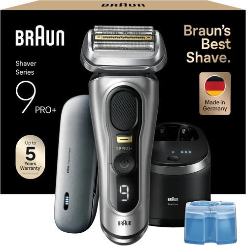 Vista 13 de Braun Maquinilla de afeitar eléctrica Series 9 PRO+ para hombres, 5 elementos de afeitado Pro y cabezal ProComfort para preparación de afeitado