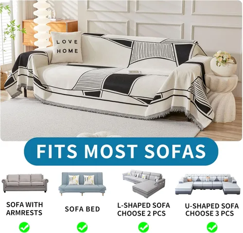 Vista 5 de HAOMAIJIA Funda de sofá antideslizante para sofá de 2 cojines, fundas de sofá seccionales lavables para perros y mascotas, protector de muebles