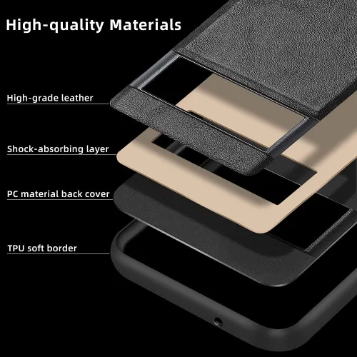 Vista 3 de X-level Funda protectora para Google Pixel 6, antiarañazos, de piel sintética de alta calidad, TPU suave, a prueba de golpes, para Google Pixel 6