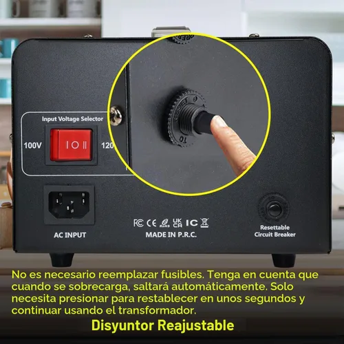 Vista 5 de Convertidor de voltaje de 3000W 120V a 100V EE.UU. a Japón paso abajo/hacia