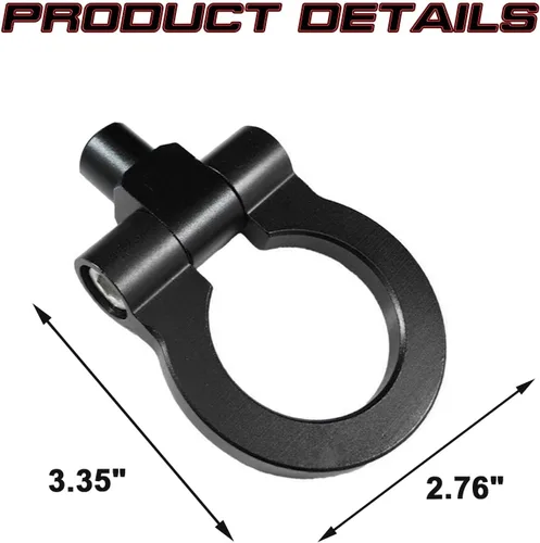 Vista 2 de x xotic tech Sports Track Racing Style CNC Aluminio Gancho de remolque Anillo Compatible con Volkswagen Jetta MK6 2011-2018 6th (negro)