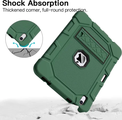 Vista 4 de Azzsy Funda para iPad 10.ª generación de 10.9 pulgadas, 2022, soporte integrado para lápiz Apple, funda protectora resistente a prueba de golpes