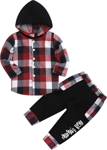 Vista 22 de Conjunto de ropa para bebés y niños pequeños, camisa con capucha y pantalones deportivos para otoño e invierno