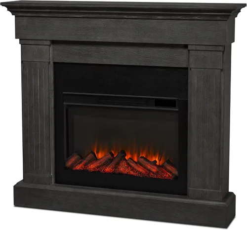Vista 11 de Real Flame Crawford - Chimenea eléctrica delgada para interiores de 48 pulgadas con repisa para sala de estar o dormitorio, inserto de chimenea