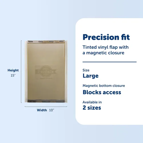 Vista 3 de Solapa de Repuesto Clásica PetSafe - Mantiene el Sello Contra el Clima - Solapla de Vinilo Suave y Tintada con Cierre Magnético - Compatible
