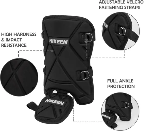Vista 3 de Hikeen Baseball Leg Guard Batter's Shin and Foot Shield with Adjustable Straps Batting Softball Gear Suitable for Right Hand & Left Hand Hitters