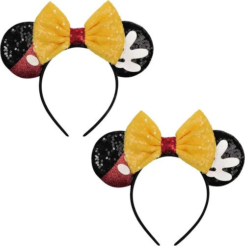 Vista 40 de FANYITY Orejas de ratón, diadema de lentejuelas con orejas de ratón para niños, niñas y mujeres (TW)