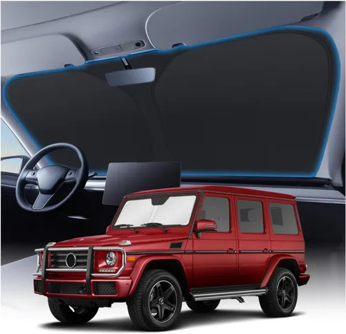 Vista 236 de KUST Parasol para parabrisas para GMC Hummer EV 2022-2023 2024 2025, accesorios de ventana, cubierta solar plegable, bloquea los rayos UV, mantiene