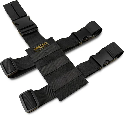 Plataforma táctica Molle Drop Leg – Universalmente ajustable con panel Molle para acomodar tanto la funda de pierna caída como la correa de pierna