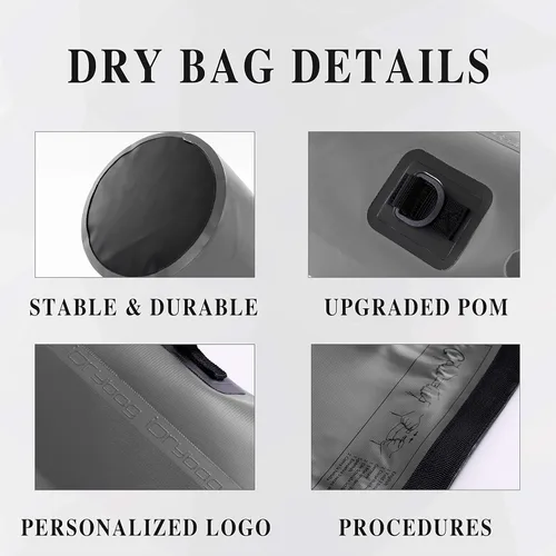 Vista 2 de IDRYBAG Bolsa seca flotante impermeable para mujeres y hombres, bolsa seca ligera impermeable 2L5L10L15L20L, bolsas secas impermeables para kayak