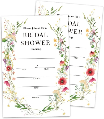 Vista 9 de Juego de 25 invitaciones de eucalipto para despedida de soltera con sobres, invitaciones de vegetación para despedida de soltera, invitaciones