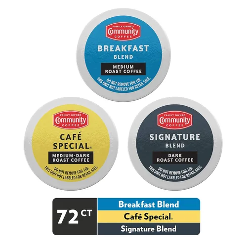 Vista 12 de Community Coffee Paquete de surtido de amantes del tueste medio, 36 cápsulas de café, compatibles con cafeteras Keurig 2.0 K-cup, 12