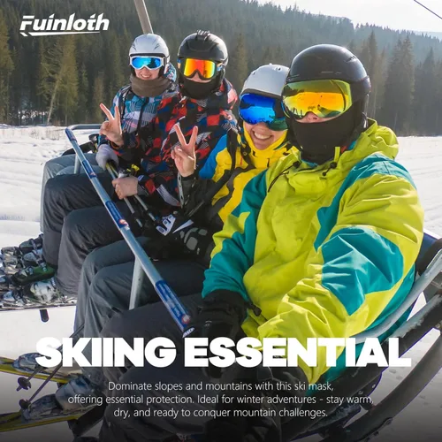 Vista 3 de Fuinloth Pasamontañas de esquí, bufanda protectora UV para motocicleta, polaina de cuello refrescante de verano para hombres y mujeres