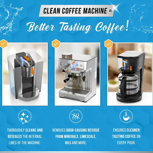 Vista 3 de Tabletas descalcificadoras para cafetera, 24 unidades, compatibles con Nespresso, Keurig, Ninja, Delonghi, Miele, cafetera, descalcificación