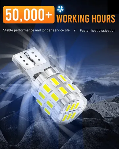 Vista 3 de LUYED 194 bombillas LED de xenón blanco 9-30 V Canbus sin errores W5W 168 2825 bombillas LED para cúpula mapa, puerta, cortesía, maletero