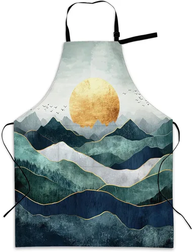 Delantales de cocina para hombres y mujeres, delantal de chef ajustable con 2 bolsillos, delantal de cocina suave y duradero