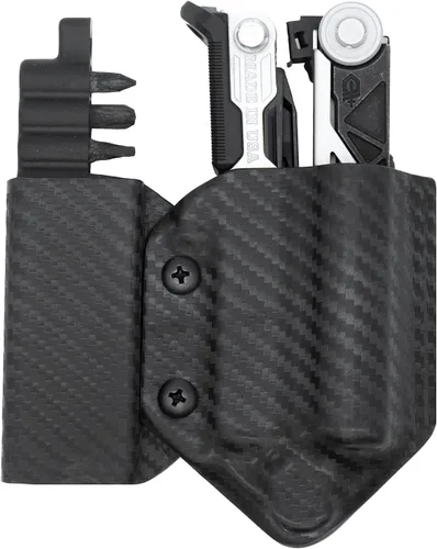 Vista 9 de Clip & Carry Kydex Funda multiherramienta para Gerber Center-Drive con soporte de sidecar opcional ~ Fabricado en Estados Unidos