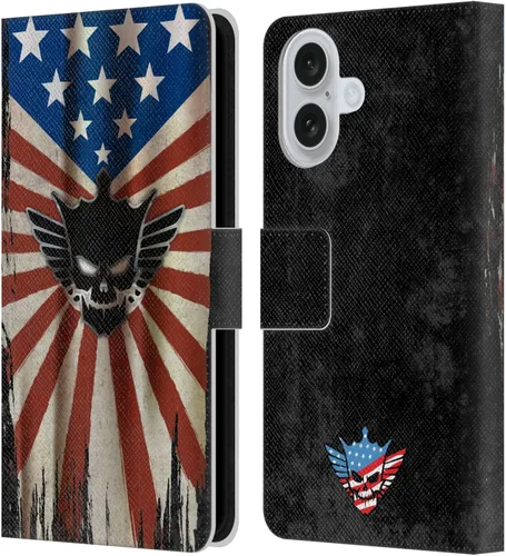 Vista 106 de Head Case Designs Officially Licensed WWE American Nightmare Flag Cody Rhodes Leather Wallet Case Compatible with Apple iPhone 7 Plus/iPhone 8 Plus
