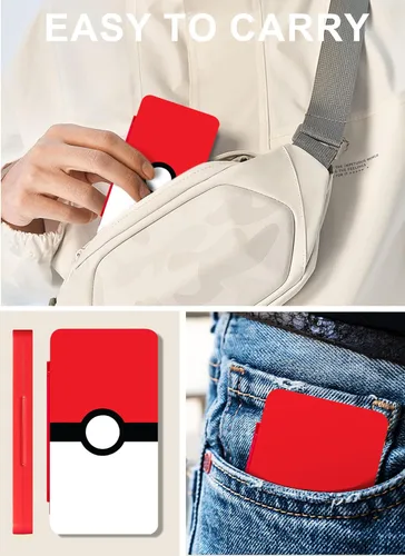 Vista 6 de Switch Game Case Designed for Nintendo Switch Game Holder Storage Card Cute Kawaii Cartridge Cases for Switch 24 Games Card Slot & 48 Micro SD Cards