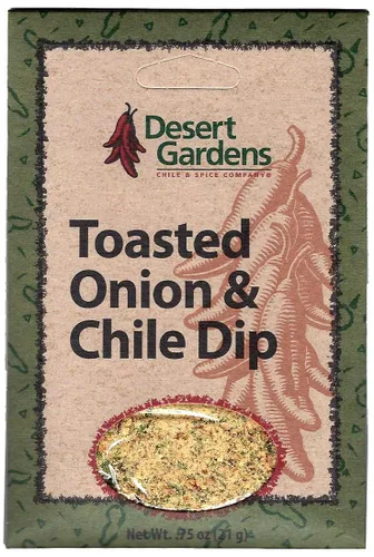 Desert Gardens Mezcla de salsa de cebolla tostada y chile (paquete de 4)