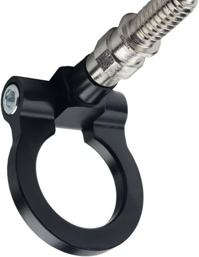 Vista 2 de JGR Track Racing Style - Gancho de remolque con tornillo de aluminio CNC para la defensa delantera y trasera del BMW, Negro