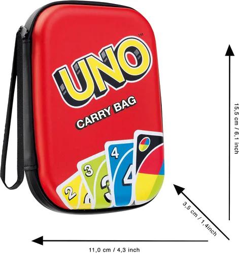 Vista 7 de Klein UNO: Bolsa de Transporte - Contiene Cartas del Juego Uno, Guarda las Instrucciones del Juego en el Compartimento de Malla, Estuche Resistente