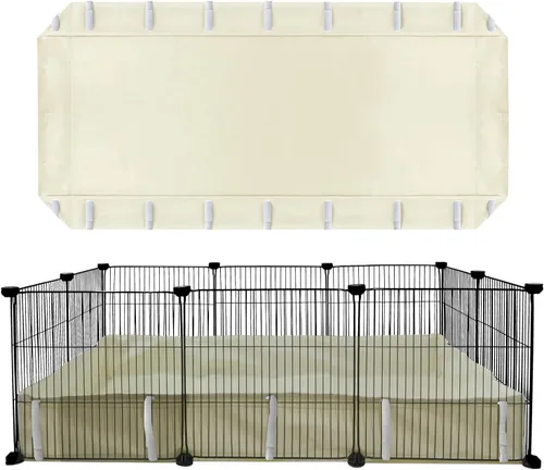 Revestimiento impermeable para jaula de conejillo de indias C&C 2 x 3, funda de lona de repuesto de 42 x 28 pulgadas, beige (C&C 2x3)