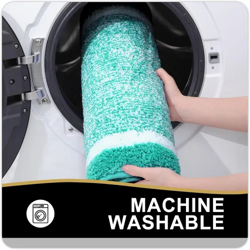 Vista 124 de OLANLY Alfombras de baño 30x20, tapete de baño de microfibra extra suave y absorbente, antideslizante, lavable a máquina, secado rápido, alfombra
