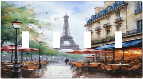 Vista 37 de Cubiertas decorativas para interruptor de luz de arte BOHO, figura abstracta de 1 gang, salida basculante, placa frontal decorativa del interruptor