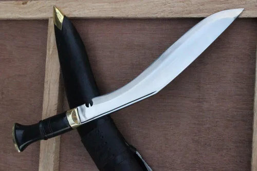 Vista 6 de 13" Service Kukri - Khukuri de acero de alto carbono, cuchillos forjados a mano, Kukris tradicional de Nepal