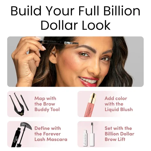 Vista 9 de Billion Dollar Brows Lápiz universal para cejas: diseño de doble punta con punta de precisión y espiral, acabado mate, impermeable, fácil de usar