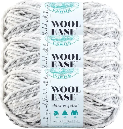 Vista 38 de Lion Brand Yarn - Ovillo de lana Wool-Ease Thick & Quick color fuerza aérea