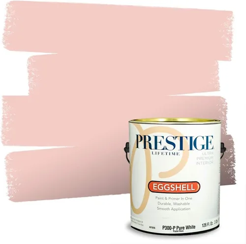 Vista 255 de Prestige Paints E100-T-SW6591 Pintura exterior e imprimación en uno, 1 galón, plano, combinación comparable de Sherwin Williams Amaryllis, 1 galón