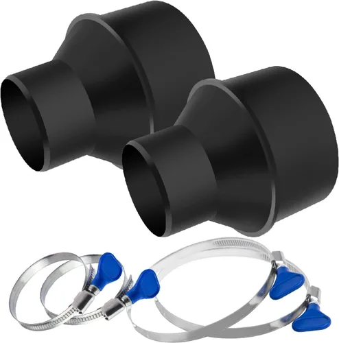 Vista 14 de POWERTEC 70357 Puerta de ráfaga de montaje en pared de 4 pulgadas con soporte para colector de polvo, accesorios de recolección de polvo, 1 paquete