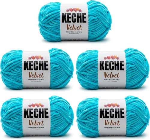Vista 74 de Hilo de terciopelo Keche para crochet, suave chenilla voluminosa para bebé, manta Amigurumi, 100 gr (121 m) - Blanco